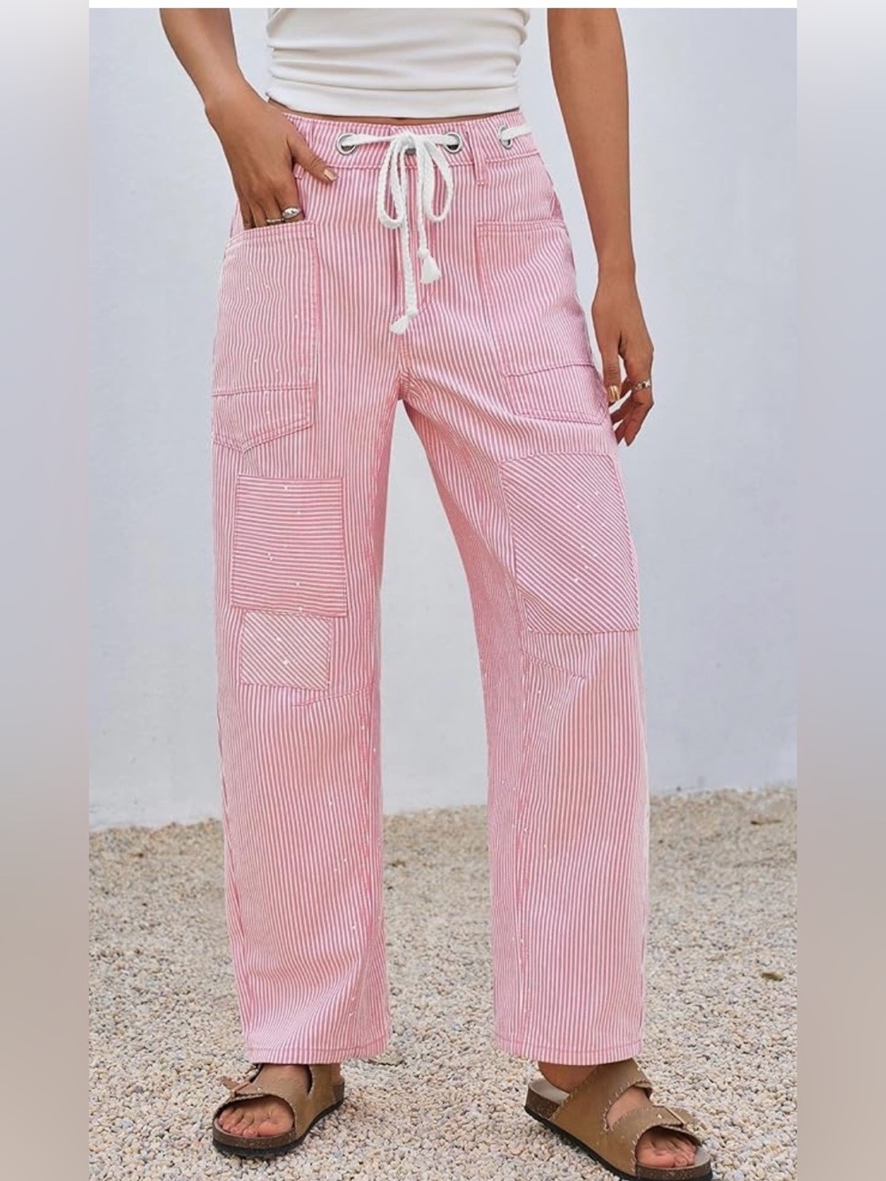 Womens Baggy Barrel Horseshoe Jeans
